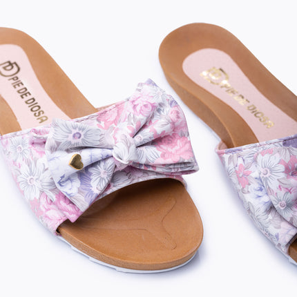 Sandalias Casuales Mujer Minna - Rosado Floreado