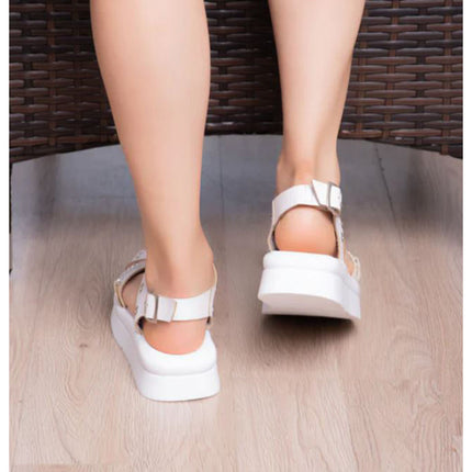 Sandalias Casuales Mujer Monaco - Blanco