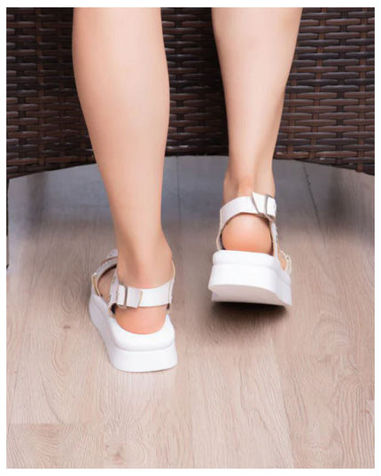 Sandalias Casuales Mujer Monaco - Blanco