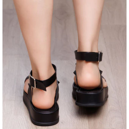 Sandalias Casuales Mujer Ovalle - Negro