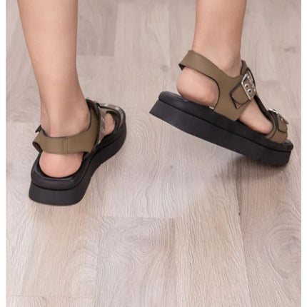 Sandalias Casuales Mujer Polanco - Verde Oscuro
