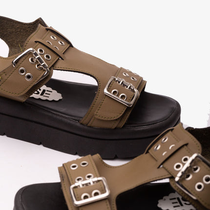 Sandalias Casuales Mujer Polanco - Verde Oscuro