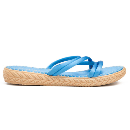 Sandalias Casuales Mujer Port Louis - Celeste