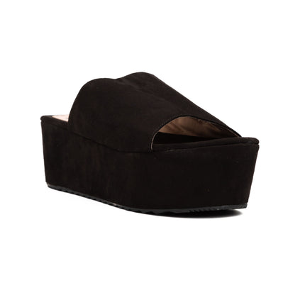 Sandalias Casuales Mujer Prato - Negro Gamuza