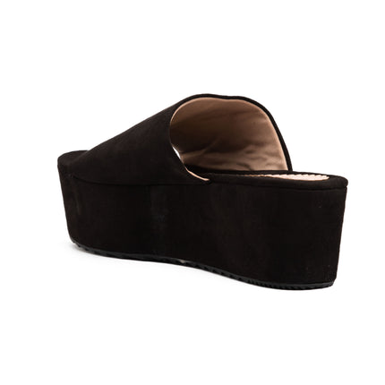 Sandalias Casuales Mujer Prato - Negro Gamuza