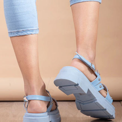 Sandalias Casuales Mujer Rafaela - Celeste