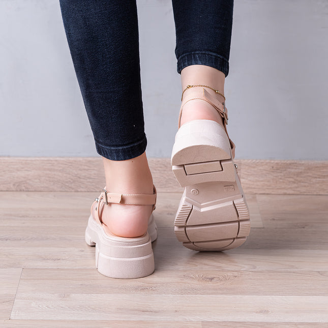 Sandalias Casuales Mujer Rafaela - Nude
