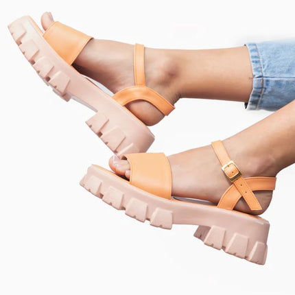 Sandalias Casuales Mujer Reggio - Anaranjando
