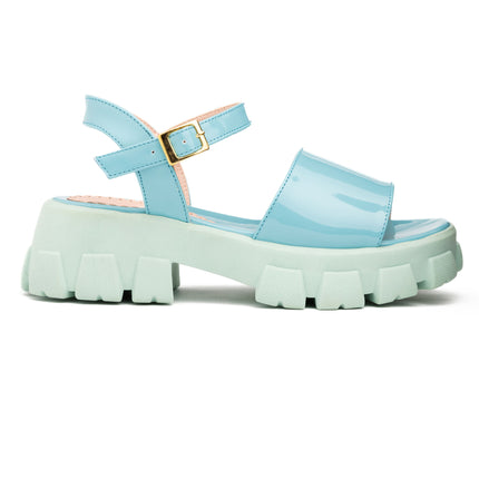 Sandalias Casuales Mujer Reggio - Celeste