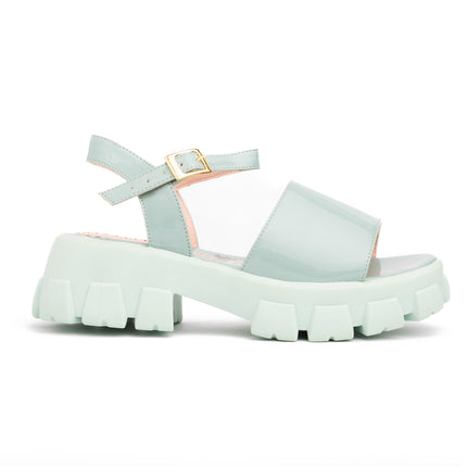 Sandalias Casuales Mujer Reggio - Celeste 2
