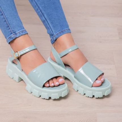 Sandalias Casuales Mujer Reggio - Celeste 2
