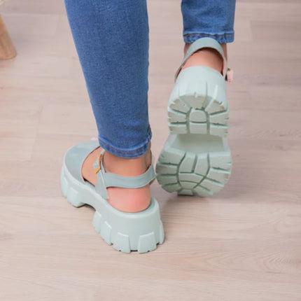 Sandalias Casuales Mujer Reggio - Celeste 2