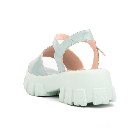 Sandalias Casuales Mujer Reggio - Celeste 2