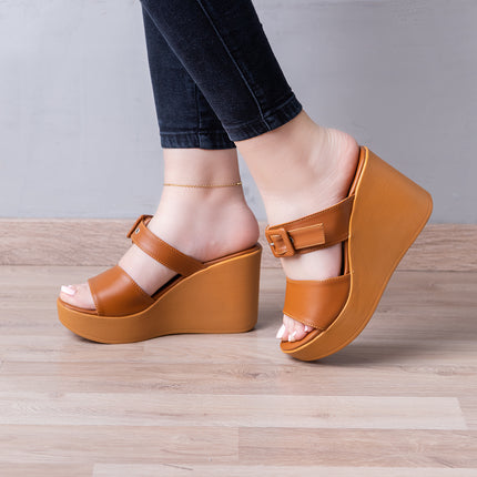 Sandalias Casuales Mujer Reichel - Camel