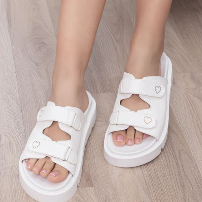 Sandalias Casuales Mujer Rihanna - Blanco