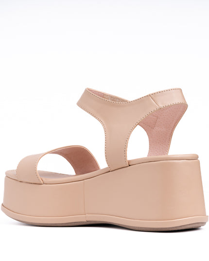 Sandalias Casuales Mujer Robina - Beige