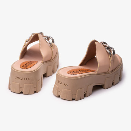 Sandalias Casuales Mujer Saintes - Beige