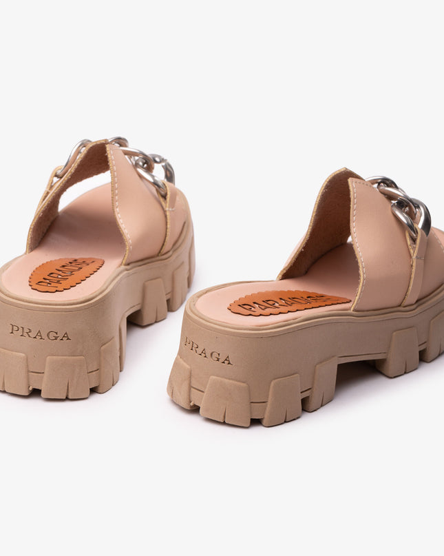 Sandalias Casuales Mujer Saintes - Beige