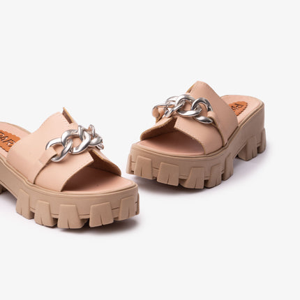 Sandalias Casuales Mujer Saintes - Beige