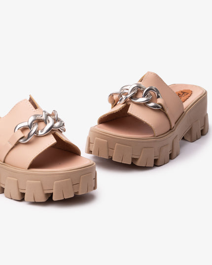 Sandalias Casuales Mujer Saintes - Beige