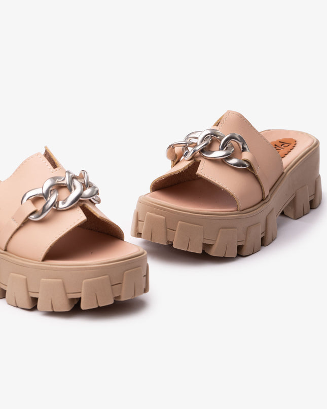 Sandalias Casuales Mujer Saintes - Beige
