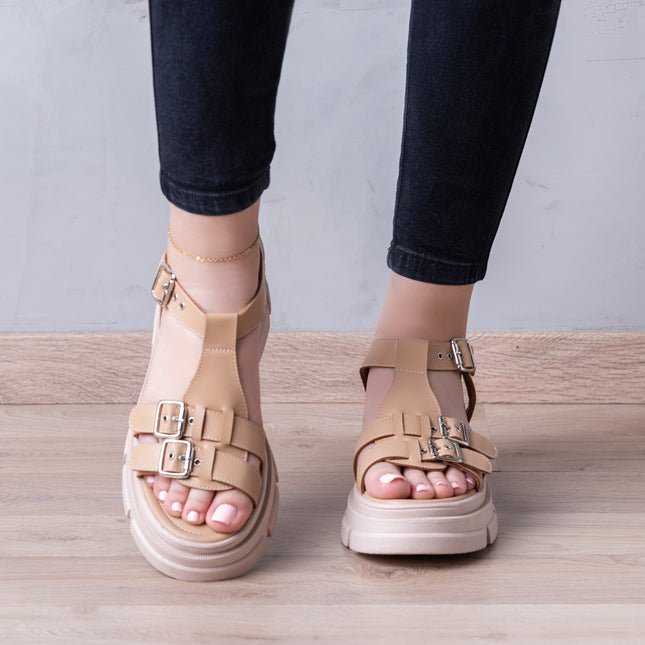 Sandalias Casuales Mujer San Andres - Nude