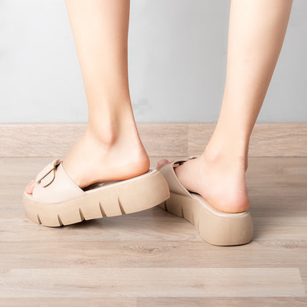Sandalias Casuales Mujer Scottie - Beige