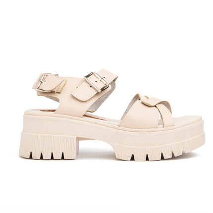 Sandalias Casuales Mujer Sena - Beige