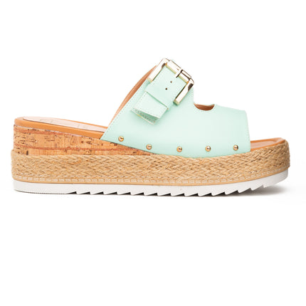 Sandalias Casuales Mujer Serena - Verde Agua