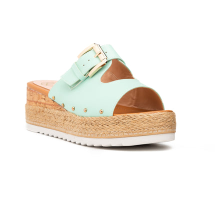 Sandalias Casuales Mujer Serena - Verde Agua