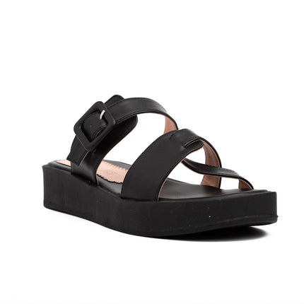 Sandalias Casuales Mujer Temuco - Negro