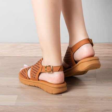 Sandalias Casuales Mujer Vanni - Camel