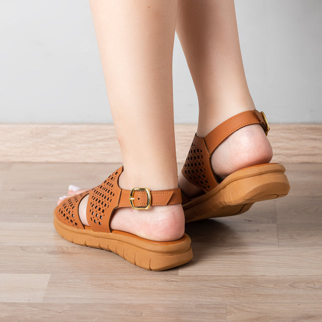 Sandalias Casuales Mujer Vanni - Camel
