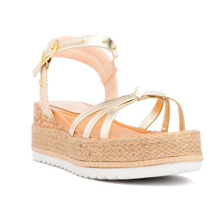 Sandalias Casuales Mujer Warri - Dorado