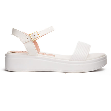 Sandalias Casuales Mujer Yohana - Blanco