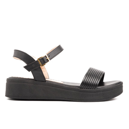Sandalias Casuales Mujer Yohana - Negro