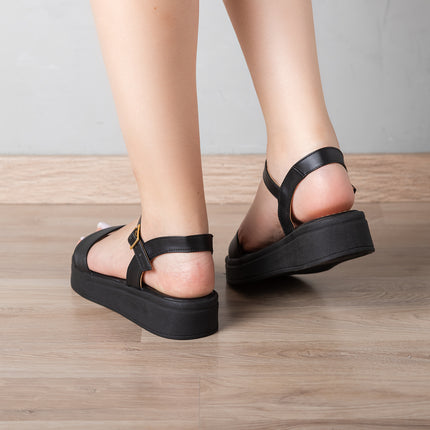 Sandalias Casuales Mujer Yohana - Negro