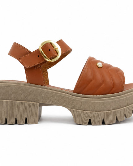 Sandalias Casuales Mujer Belley - Camel
