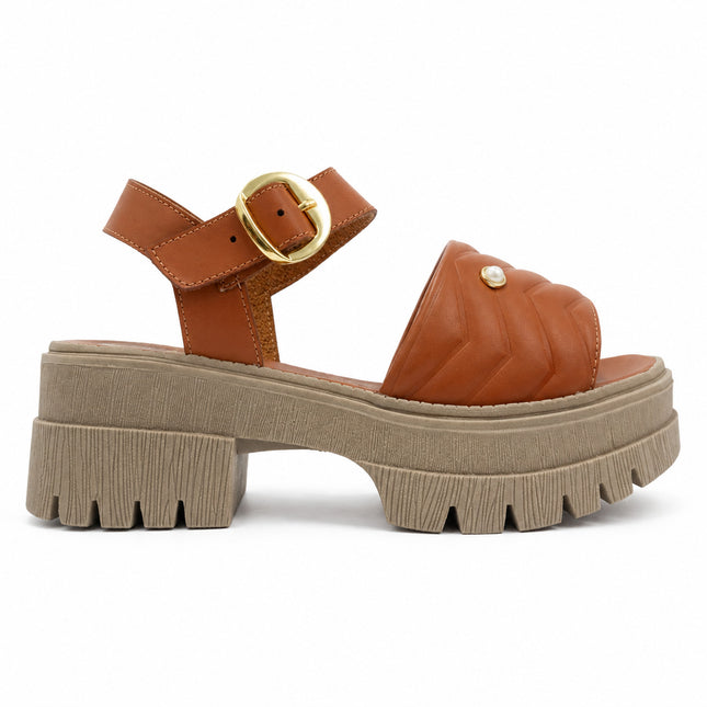 Sandalias Casuales Mujer Belley - Camel