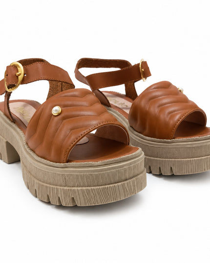 Sandalias Casuales Mujer Belley - Camel