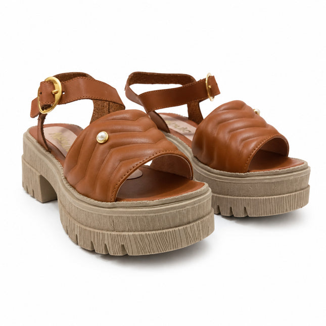 Sandalias Casuales Mujer Belley - Camel