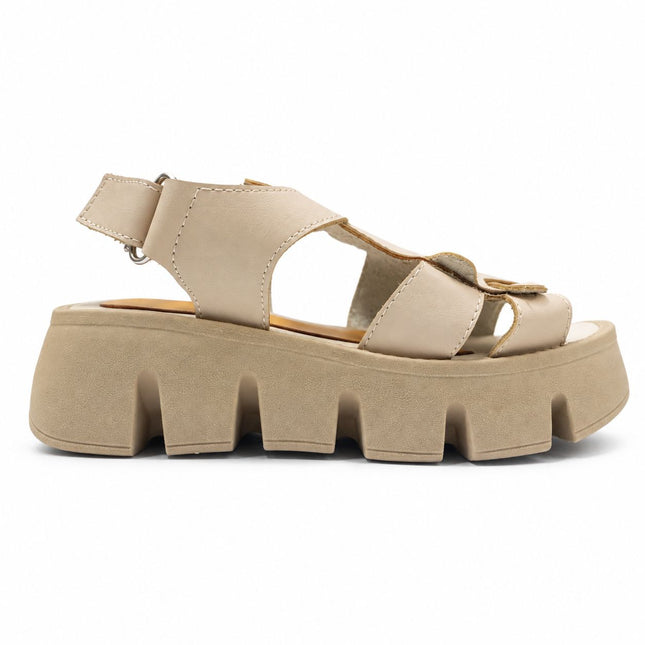 Sandalias Casuales Mujer Bisau - Nude