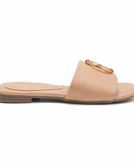 Sandalias Casuales Mujer Circulo - Nude