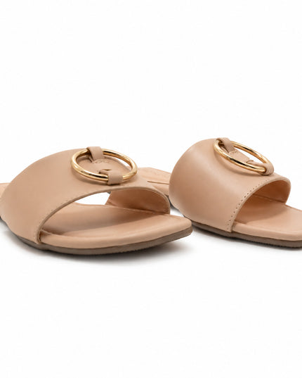 Sandalias Casuales Mujer Circulo - Nude