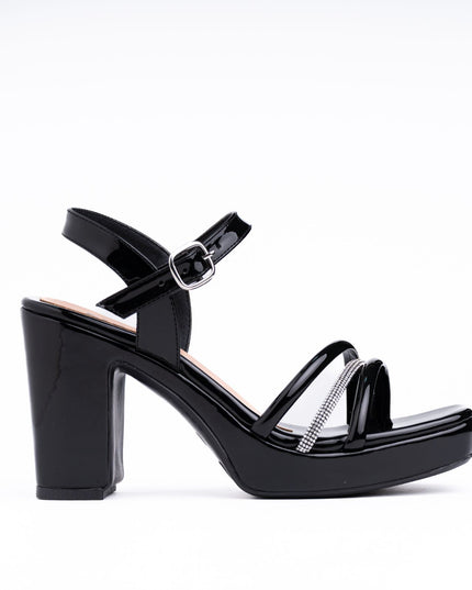 Sandalias de Vestir Mujer Estrapia - Negro Charol
