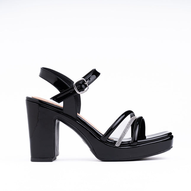 Sandalias de Vestir Mujer Estrapia - Negro Charol