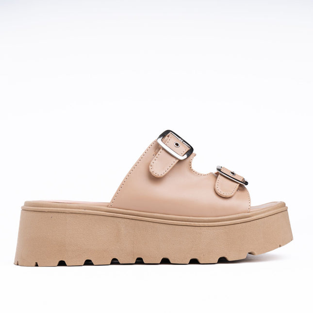 Sandalias Casuales Mujer Jovinah - Beige