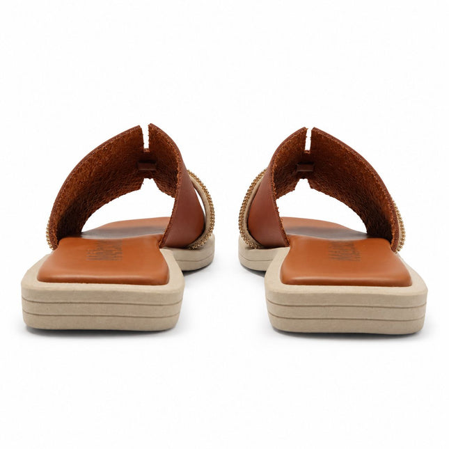 Sandalias Casuales Mujer Runny - Camel