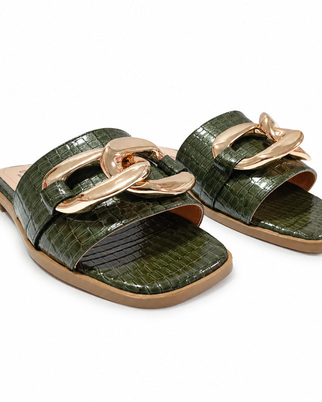 Sandalias Casuales Mujer Trinidad - Verde Oscuro