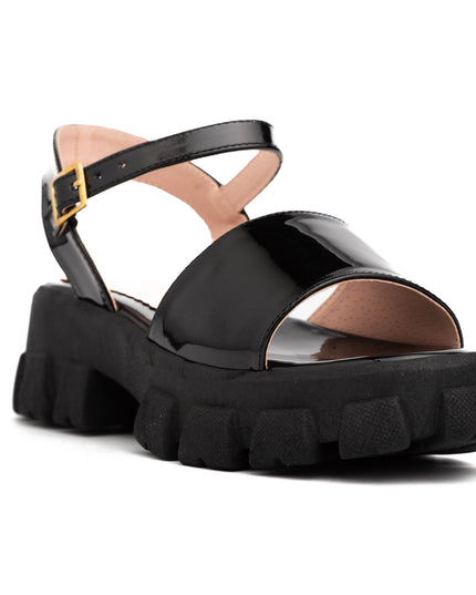 Sandalia Reggio - Negro Charol